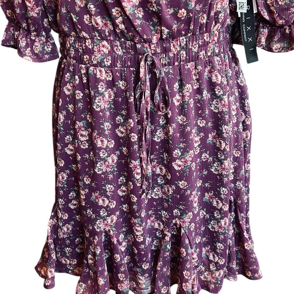 Trixxi Purple Floral Midi Dress - Picture 16 of 16